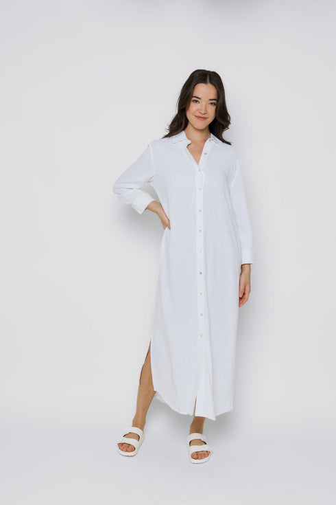 Meg-Midi Length Button Up
